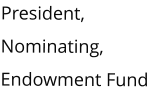 President, Nominating, Endowment Fund